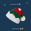 Bonnet de Noël en laine unisexe – chaud, tricoté, style Père Noël